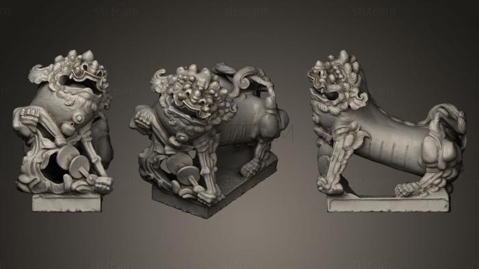 Статуэтки львы тигры сфинксы Статуя Льва 006 М